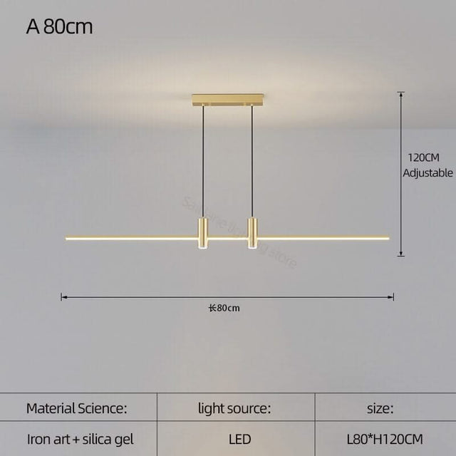 LED Strip Line Chandelier Light-ChandeliersDecor.com