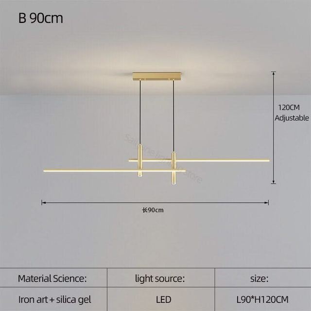 LED Strip Line Chandelier Light-ChandeliersDecor.com