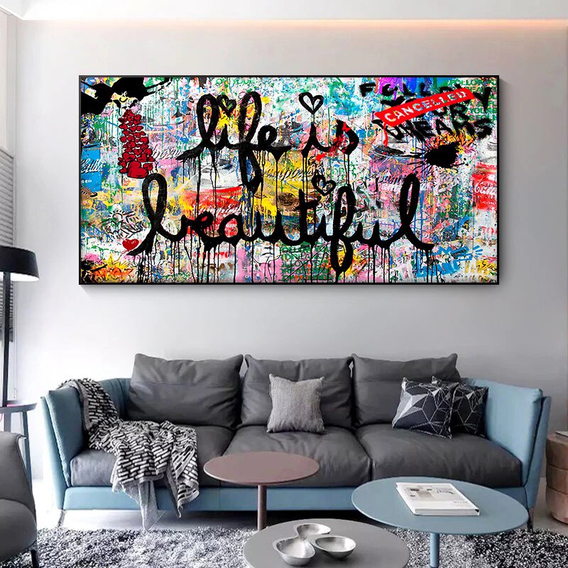 ChandeliersDecor.com-Wall Posters-Life Is Beautiful Canvas Wall Art