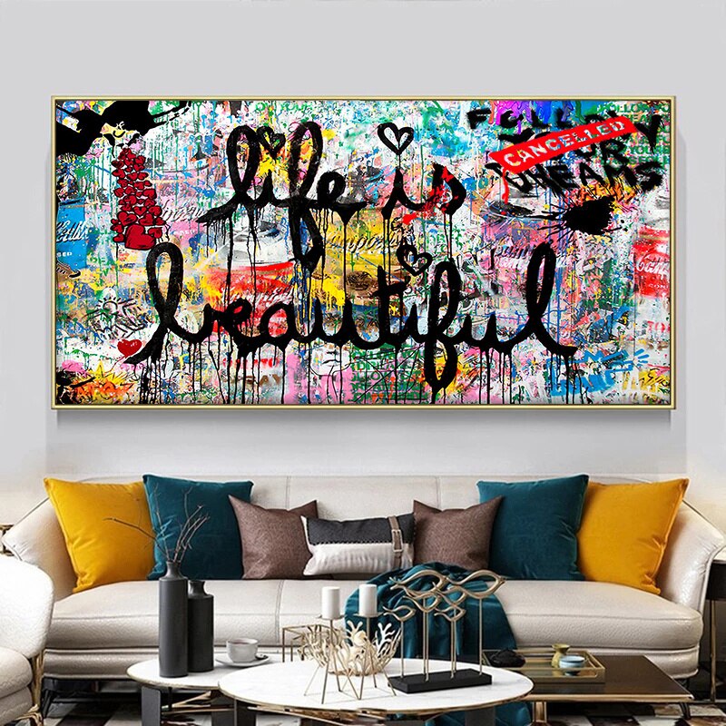 ChandeliersDecor.com-Wall Posters-Life Is Beautiful Canvas Wall Art