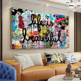 ChandeliersDecor.com-Wall Posters-Life Is Beautiful Canvas Wall Art