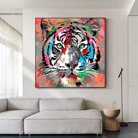 ChandeliersDecor.com-Wall Posters-Lion Face Poster - Artwork for Wildlife Enthusiasts