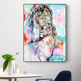 ChandeliersDecor.com-Wall Posters-Lion Family Art: Symbol of Love – Decorate Your Space
