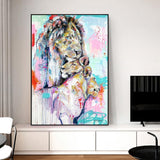 ChandeliersDecor.com-Wall Posters-Lion Family Art: Symbol of Love – Decorate Your Space
