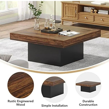 ChandeliersDecor.com-Coffee Tables-Little Tree Farmhouse Square Coffee Table