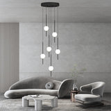 ChandeliersDecor.com-Staircase Chandelier-Long Line Glass Ball Chandelier - Lighting Solution.