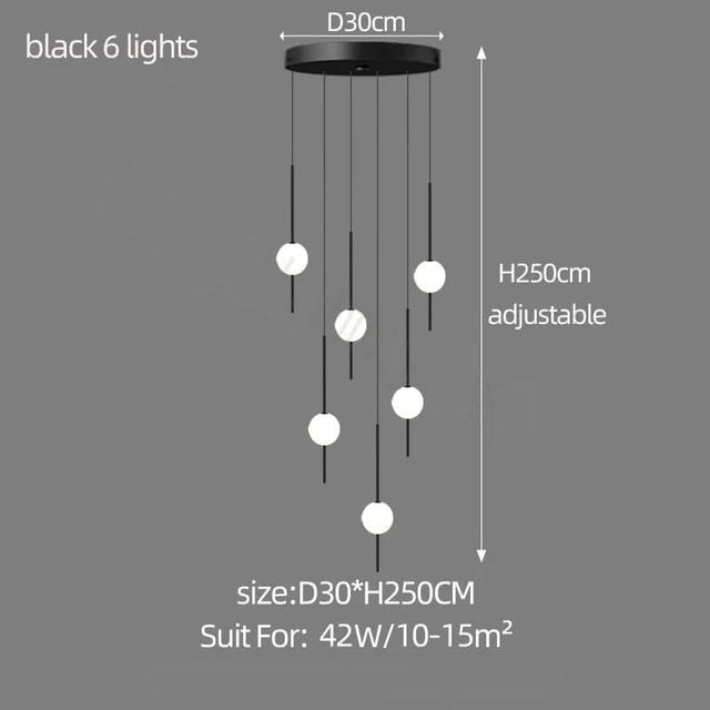 Long Line Glass Ball Chandelier - Lighting Solution.-ChandeliersDecor.com