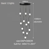 ChandeliersDecor.com-Staircase Chandelier-Long Line Glass Ball Chandelier - Lighting Solution.