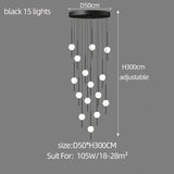 ChandeliersDecor.com-Staircase Chandelier-Long Line Glass Ball Chandelier - Lighting Solution.