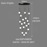 ChandeliersDecor.com-Staircase Chandelier-Long Line Glass Ball Chandelier - Lighting Solution.