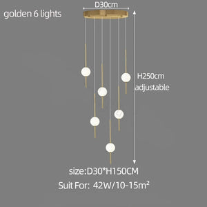 ChandeliersDecor.com-Staircase Chandelier-Long Line Glass Ball Chandelier - Lighting Solution.