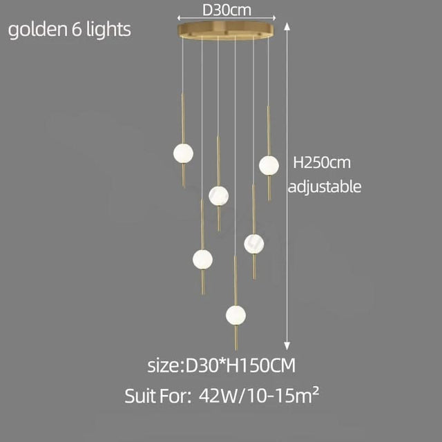 Long Line Glass Ball Chandelier - Lighting Solution.-ChandeliersDecor.com