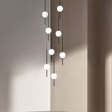 ChandeliersDecor.com-Staircase Chandelier-Long Line Glass Ball Chandelier - Lighting Solution.