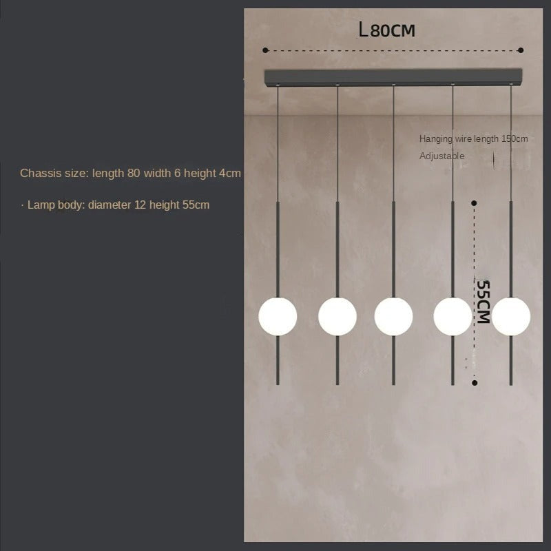 ChandeliersDecor.com-Staircase Chandelier-Long Line Glass Ball Chandelier - Lighting Solution.