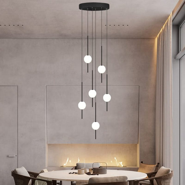Long Line Glass Ball Chandelier - Lighting Solution.-ChandeliersDecor.com
