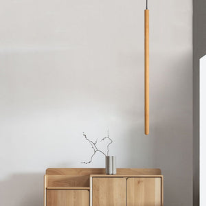 ChandeliersDecor.com-Pendant Lights-Long Strip Hanging Light - Walnut Pendant Light