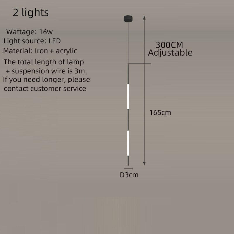 ChandeliersDecor.com-Staircase Chandelier-Long Tubes Chandelier – Illuminate Your Space with Style