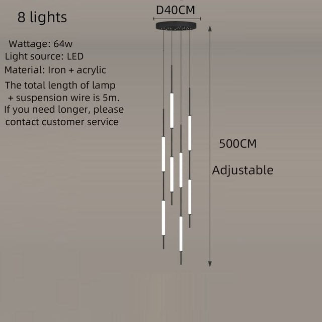 Long Tubes Chandelier – Illuminate Your Space with Style-ChandeliersDecor.com