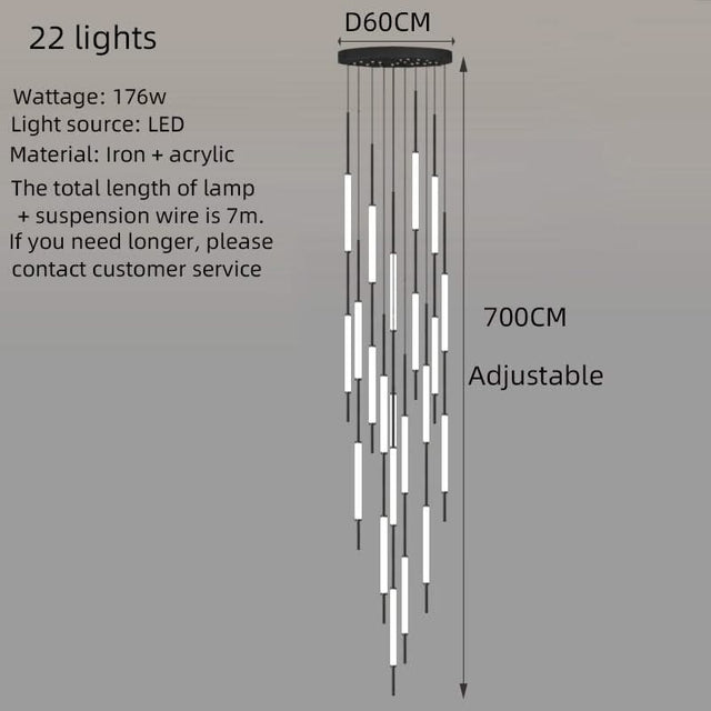 Long Tubes Chandelier – Illuminate Your Space with Style-ChandeliersDecor.com