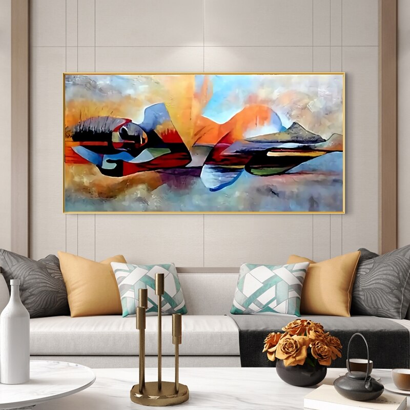ChandeliersDecor.com-Wall Posters-Lord Buddha Abstract Canvas Wall Art