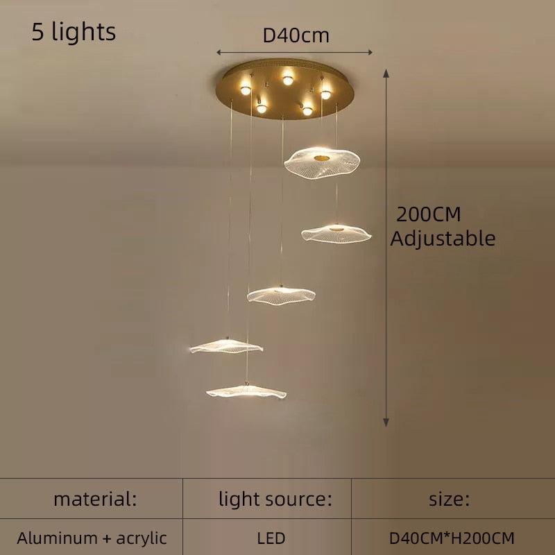 ChandeliersDecor.com-Chandeliers-Lotus Leaf Chandelier: Elegant Lighting for Your Space