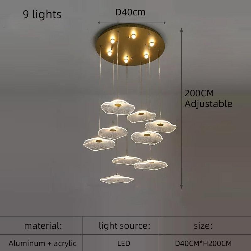 ChandeliersDecor.com-Chandeliers-Lotus Leaf Chandelier: Elegant Lighting for Your Space