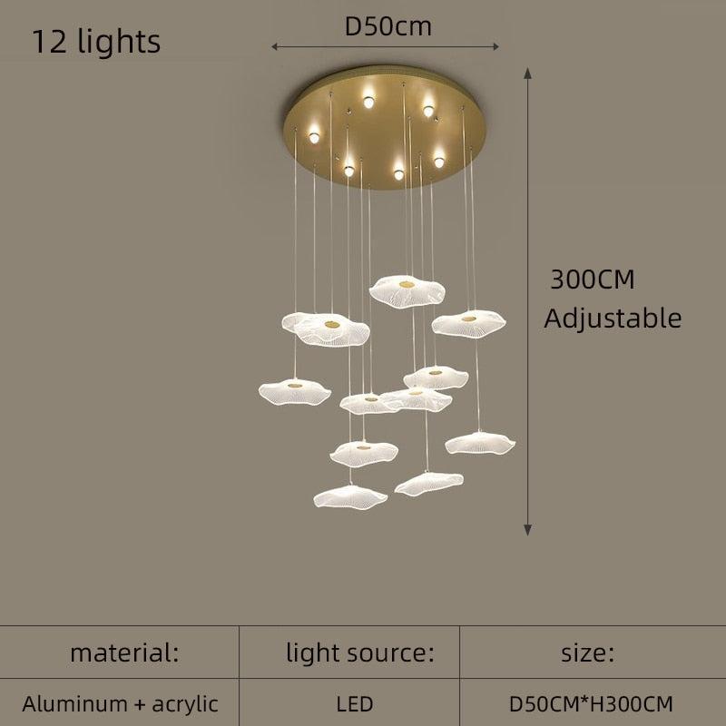 ChandeliersDecor.com-Chandeliers-Lotus Leaf Chandelier: Elegant Lighting for Your Space