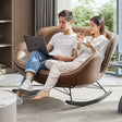 ChandeliersDecor.com-Recliners-Lounge Rocking Chair - Leather Rocking Chair