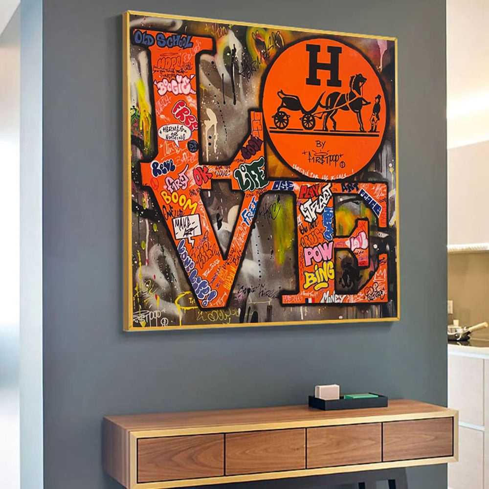 ChandeliersDecor.com-Wall Posters-Love Graffiti Wall Art: Express Your Passion