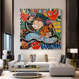 ChandeliersDecor.com-Monopoly Wall Poster-Love Heart Monopoly Making Money Canvas Wall Art