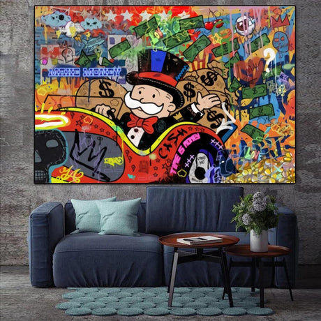 ChandeliersDecor.com-Monopoly Wall Poster-Lucky Strike: Mr Monopoly Poster - Authentic Collectible