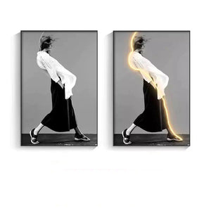 ChandeliersDecor.com-LED Wall Art-Luminous LED Girl Abstract Art Wall Lamp