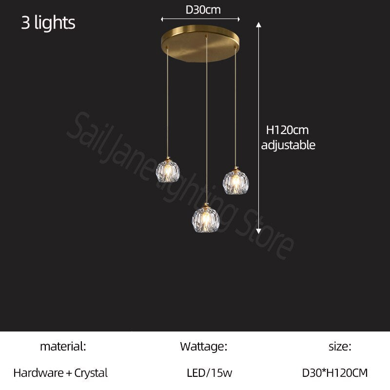 ChandeliersDecor.com-Staircase Chandelier-Luxury Crystal Stair Chandelier - Football Shape