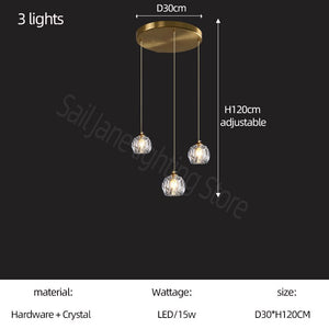ChandeliersDecor.com-Staircase Chandelier-Luxury Crystal Stair Chandelier - Football Shape
