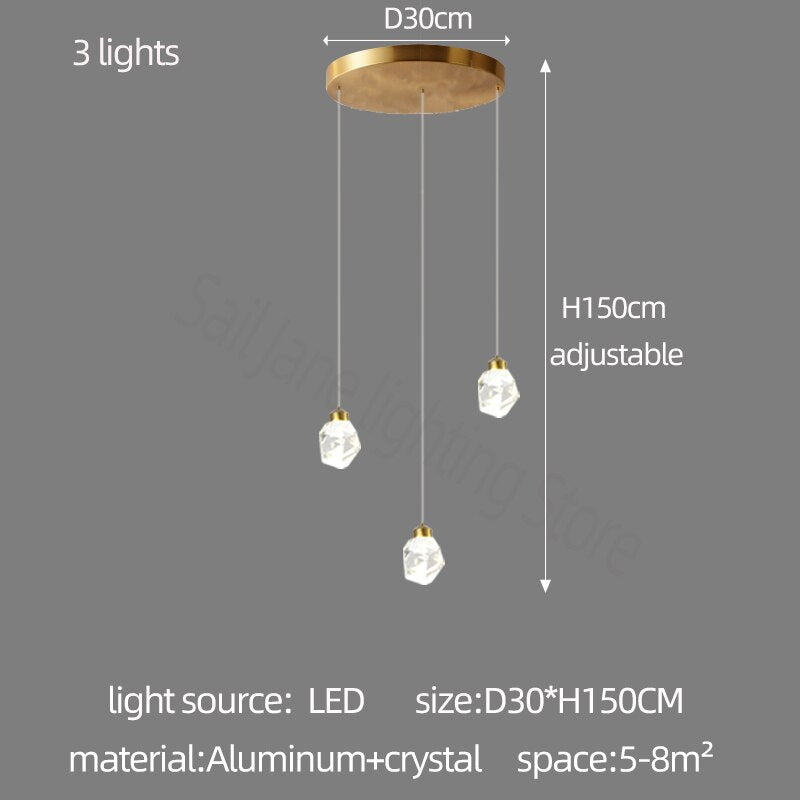ChandeliersDecor.com-Staircase Chandelier-Luxury Crystal Staircase Chandelier with LED Lights