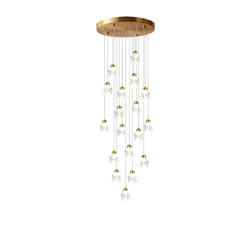ChandeliersDecor.com-Staircase Chandelier-Luxury Crystal Staircase Chandelier with LED Lights