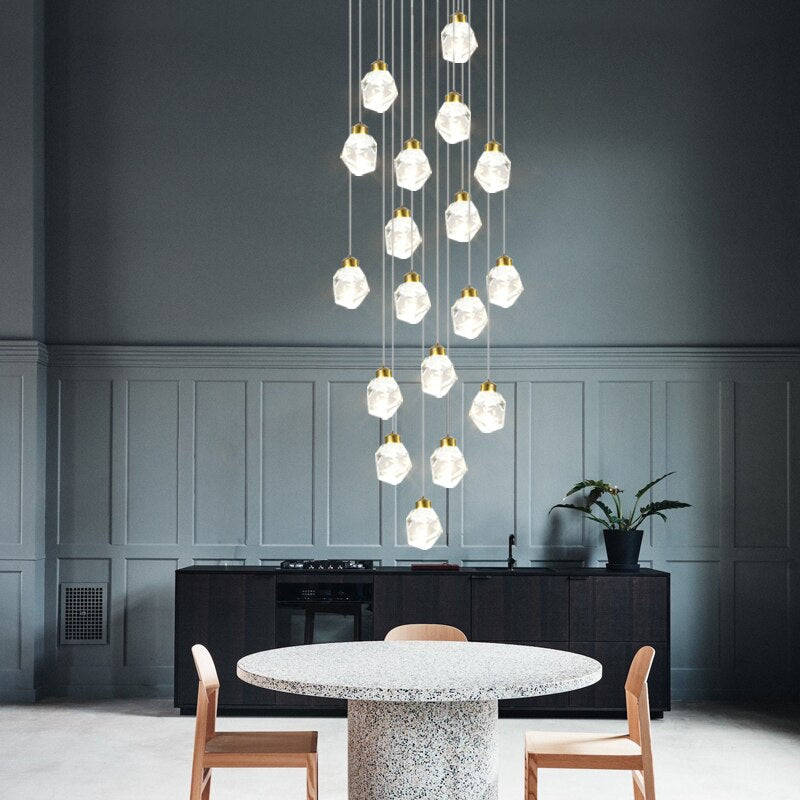 ChandeliersDecor.com-Staircase Chandelier-Luxury Crystal Staircase Chandelier with LED Lights