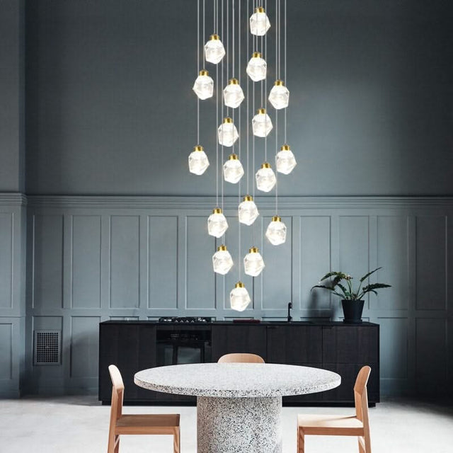 Luxury Crystal Staircase Chandelier with LED Lights-ChandeliersDecor.com