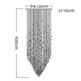 ChandeliersDecor.com-Staircase Chandelier-Luxury Crystal Stones LED Ceiling Chandelier