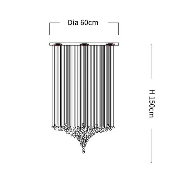 Luxury Crystal Stones LED Ceiling Chandelier-ChandeliersDecor.com