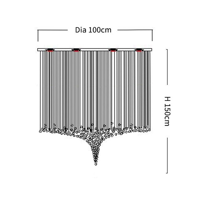 ChandeliersDecor.com-Staircase Chandelier-Luxury Crystal Stones LED Ceiling Chandelier