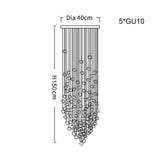 ChandeliersDecor.com-Staircase Chandelier-Luxury Crystal Stones LED Ceiling Chandelier