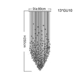 ChandeliersDecor.com-Staircase Chandelier-Luxury Crystal Stones LED Ceiling Chandelier