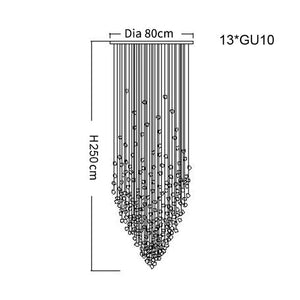 ChandeliersDecor.com-Staircase Chandelier-Luxury Crystal Stones LED Ceiling Chandelier