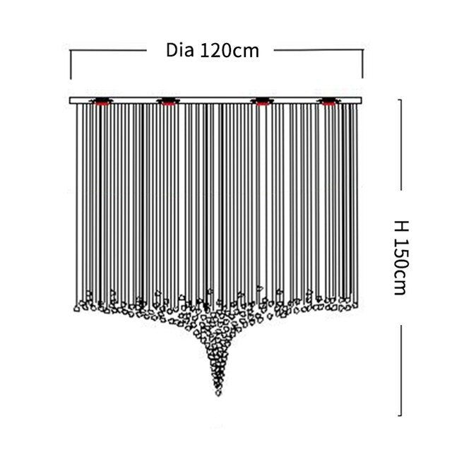 ChandeliersDecor.com-Staircase Chandelier-Luxury Crystal Stones LED Ceiling Chandelier