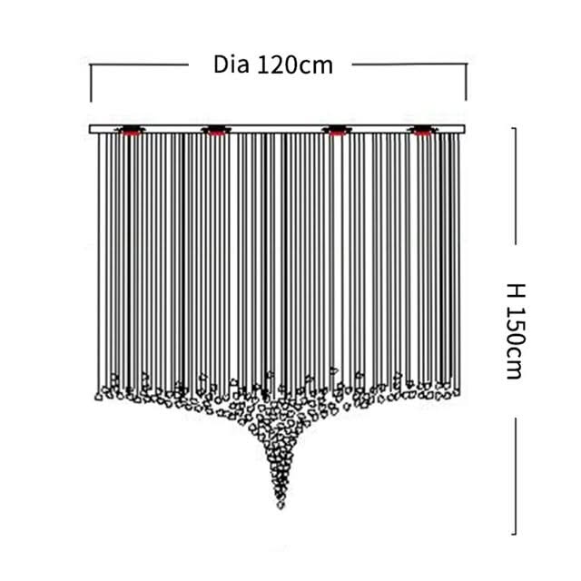 Luxury Crystal Stones LED Ceiling Chandelier-ChandeliersDecor.com
