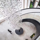 ChandeliersDecor.com-Staircase Chandelier-Luxury Crystal Stones LED Ceiling Chandelier