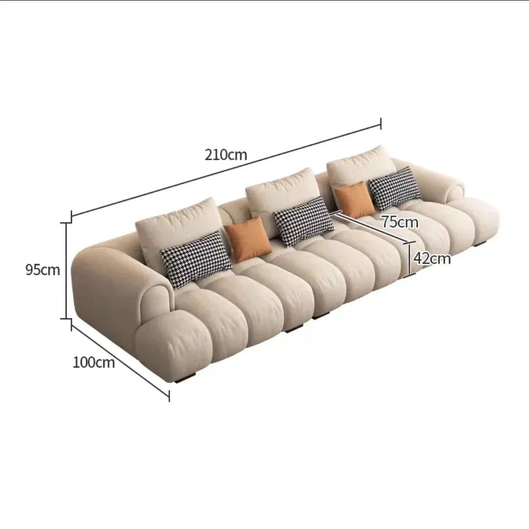 ChandeliersDecor.com-Sofa Set-Luxury Sectional Calf Leather Sofa Cama Chaise Sofa Set