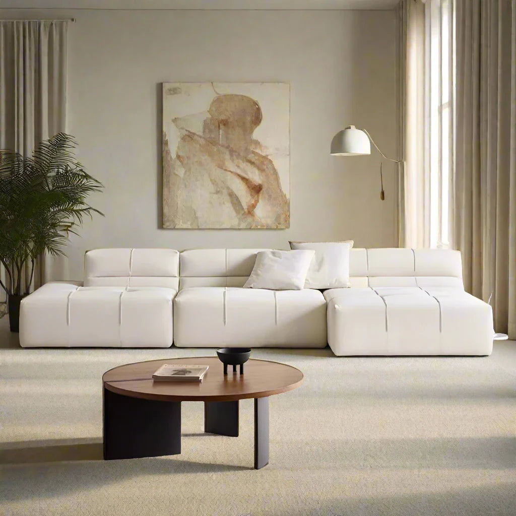 ChandeliersDecor.com-Sofa Set-Luxury Sectional Minimalistic Corner Sofa Set