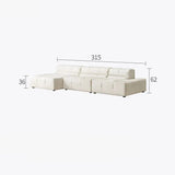 ChandeliersDecor.com-Sofa Set-Luxury Sectional Minimalistic Corner Sofa Set
